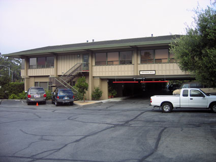 Dentist office building at 1505 Soquel Drive in Santa Cruz  - east entrance from Dominican Hospital Parking Lot